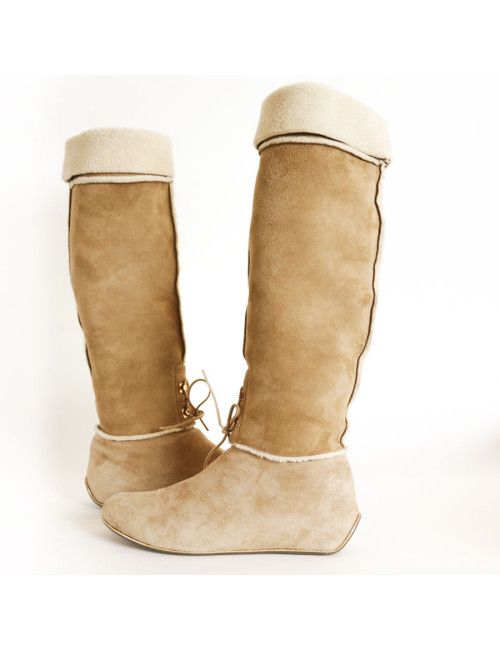 Bottes SERGIO ROSSI T 38,5 en daim naturel