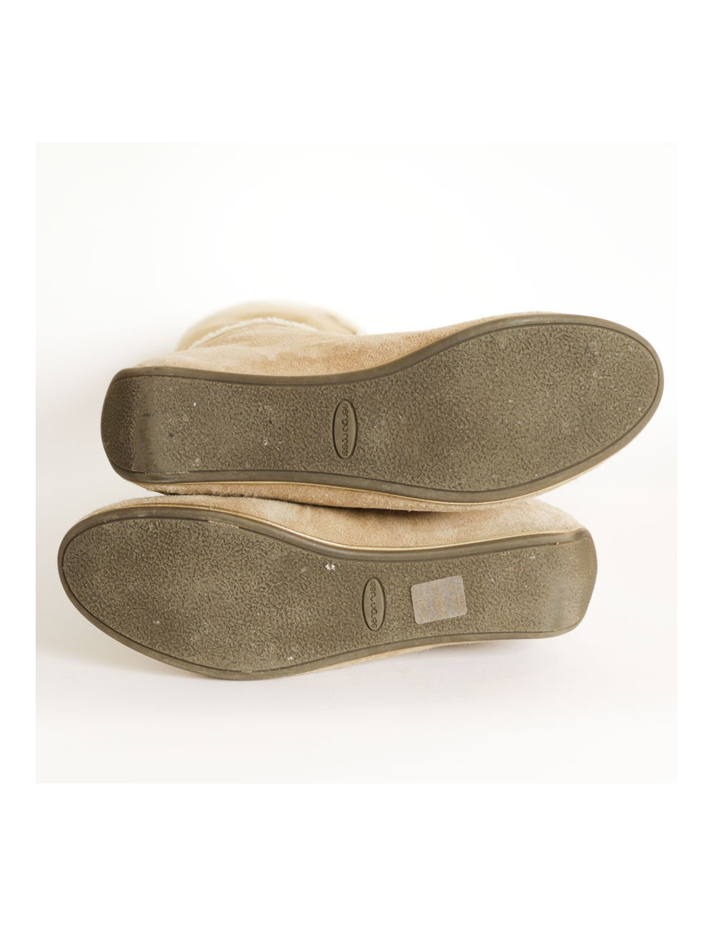 Bottes SERGIO ROSSI T 38,5 en daim naturel