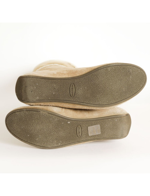 Bottes SERGIO ROSSI T 38,5 en daim naturel