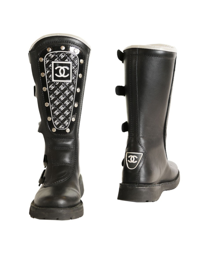 Bottes motardes CHANEL T 36 