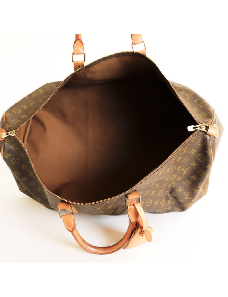Sac keepall 60 LOUIS VUITTON toile monogram marron