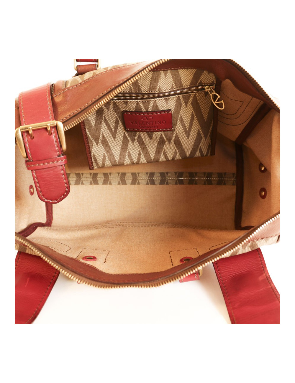 VALENTINO canvas and leather bag