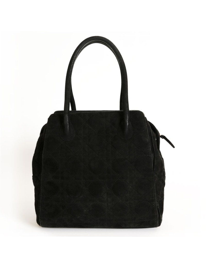 DIOR caning Black Suede bag