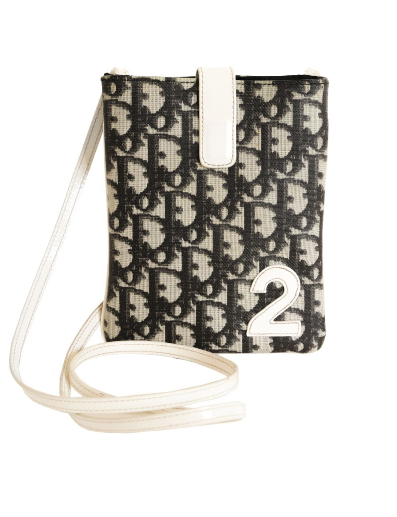 Pochette DIOR monogram bleu et blanche