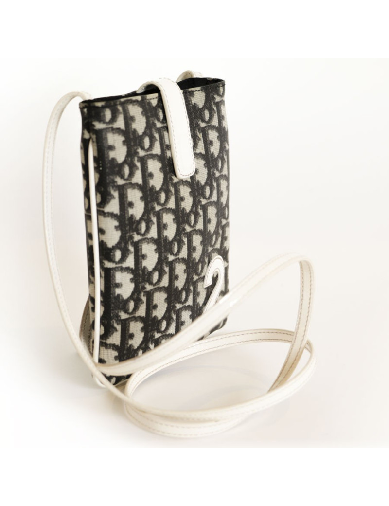 Pochette DIOR monogram bleu et blanche