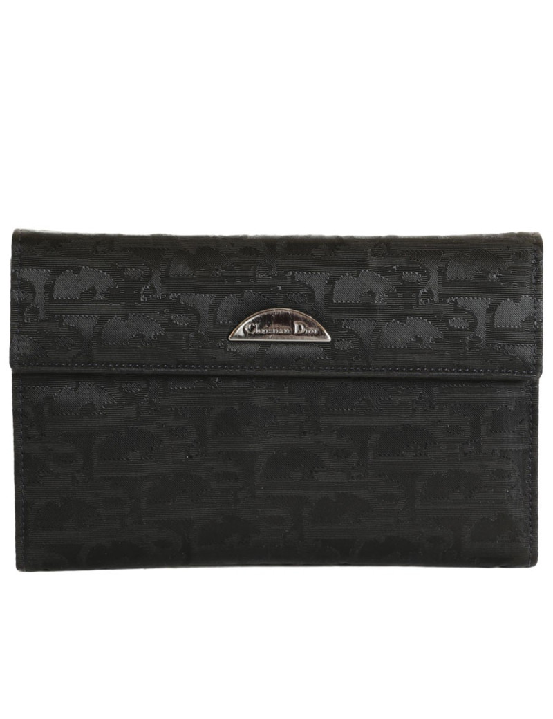Portefeuille DIOR toile monogram noir