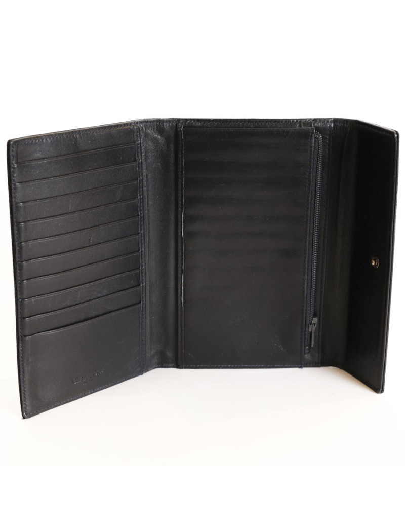 Portefeuille DIOR toile monogram noir