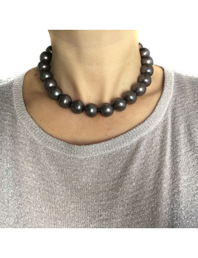 Grey Pearly beads Vintage CHRISTIAN DIOR necklace