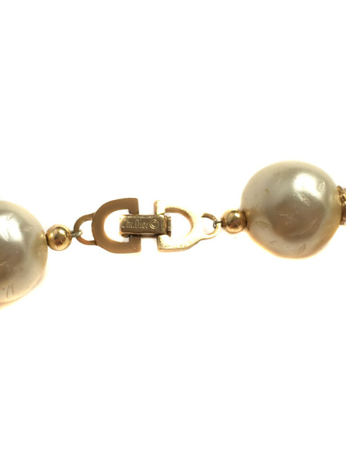 CHRISTIAN DIOR necklace Pearly beads and shells
