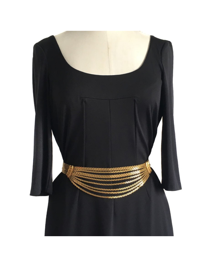 CHANEL belt chains 8 rows Golden