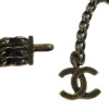 Belt CHANEL 3 row chain and brown leather