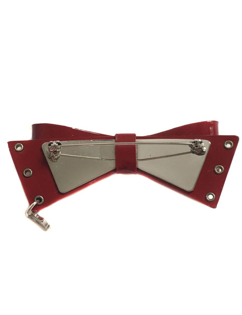 Broche DIOR nœud bordeaux 