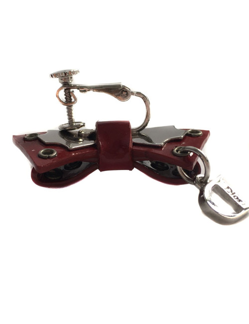 Broche CHRISTIAN DIOR Vintage bordeaux