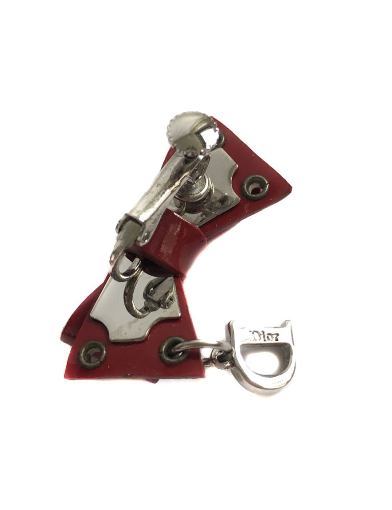 Broche CHRISTIAN DIOR Vintage bordeaux