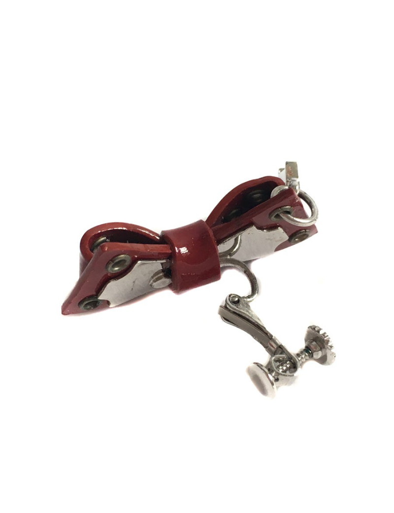 Broche DIOR Vintage bordeaux