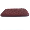 CHANEL Burgundy quilted leather pouch