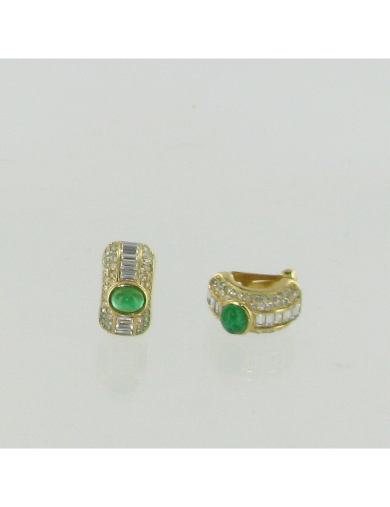 Bo clip strass et pâte de verre CHRISTIAN DIOR