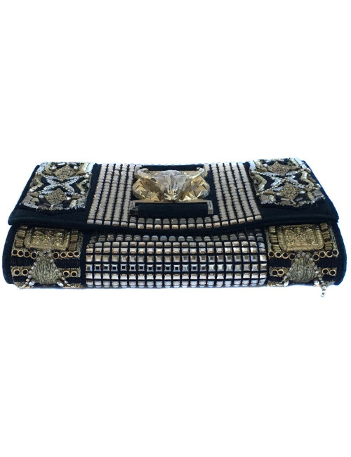 Pochette  du soir BALMAIN brodée or