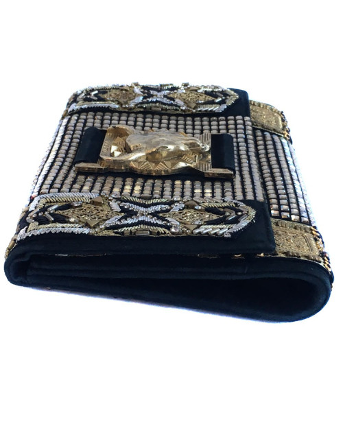 Cover of the evening embroidered gold BALMAIN