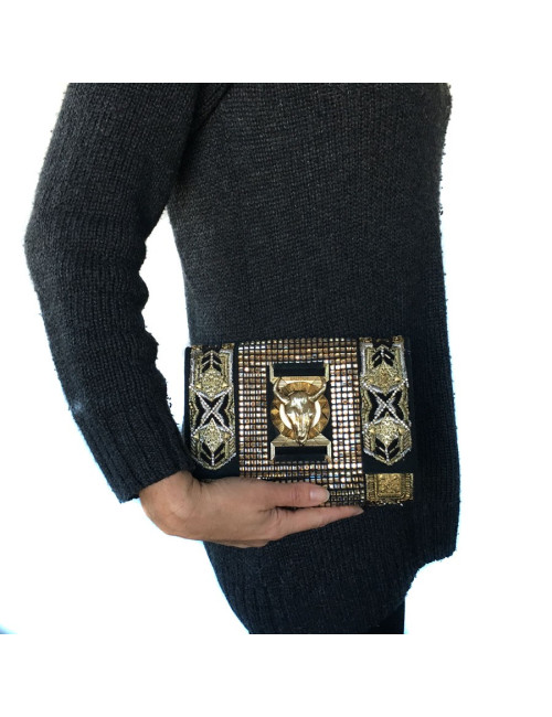 Pochette  du soir BALMAIN brodée or