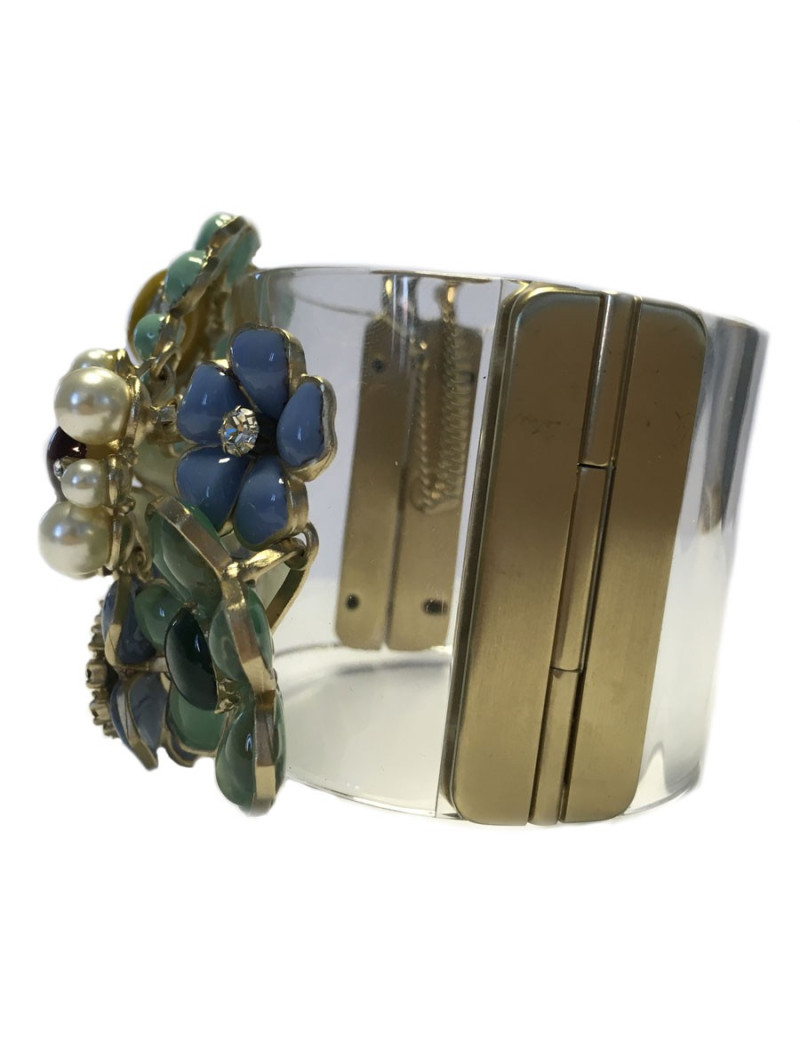 Manchette fleurettes CHANEL transparente