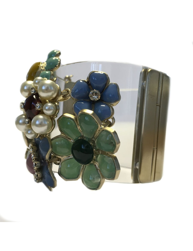 Manchette fleurettes CHANEL transparente