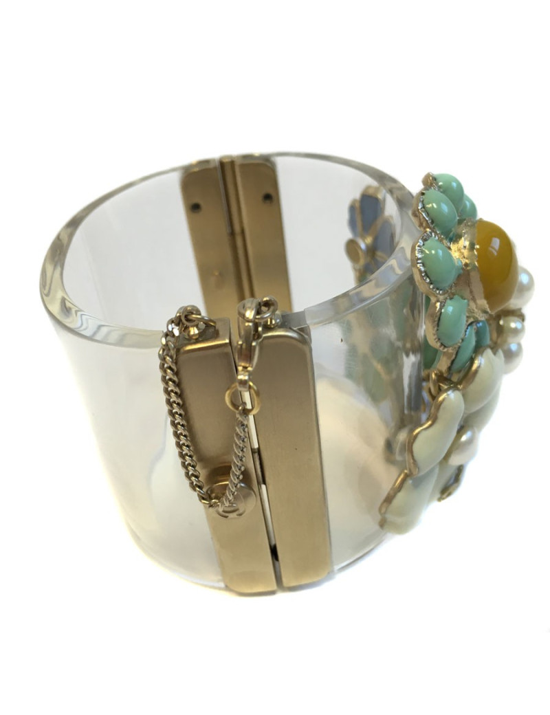 Manchette fleurettes CHANEL transparente