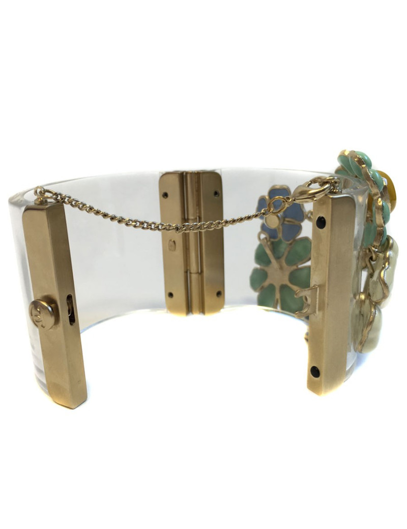 Manchette fleurettes CHANEL transparente
