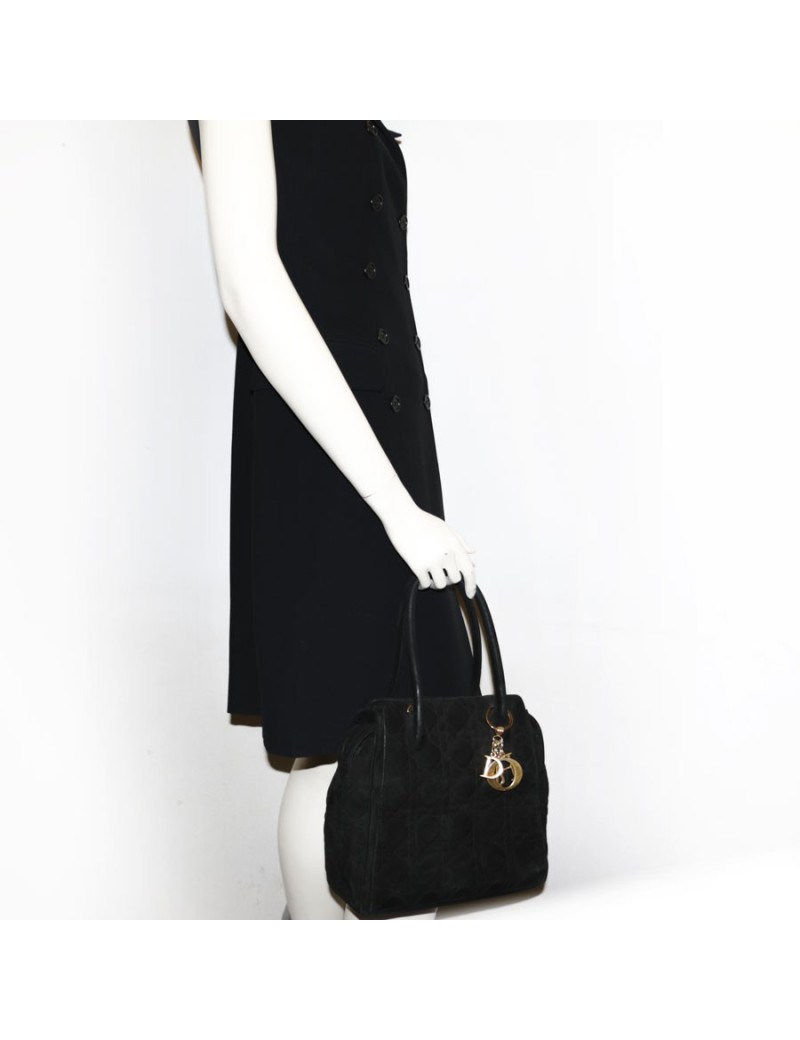 Sac DIOR daim  cannage noir