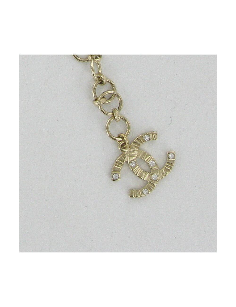 Ceinture bijou en métal or pâle CHANEL