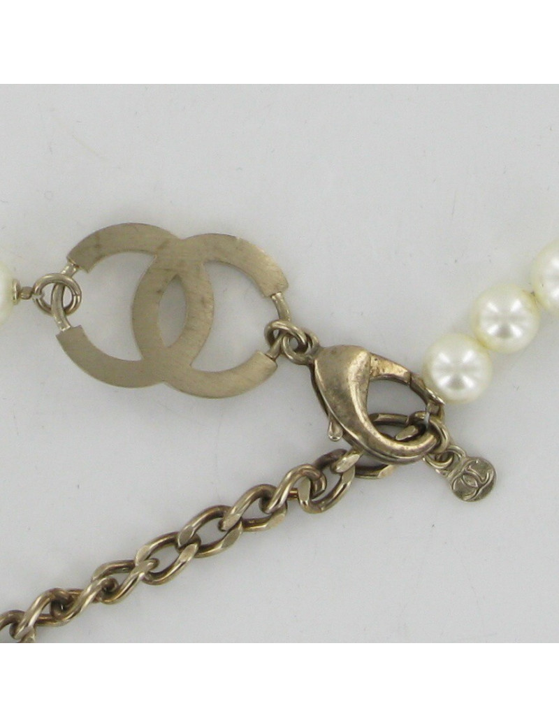 Ceinture sautoir perles nacrées CHANEL