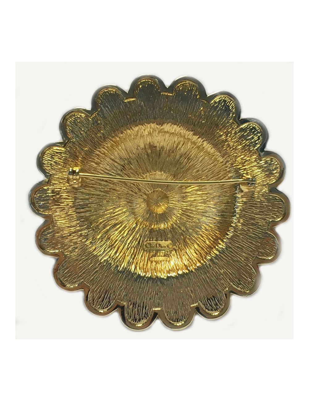 PIN CHRISTIAN DIOR beaded and gold Vintage