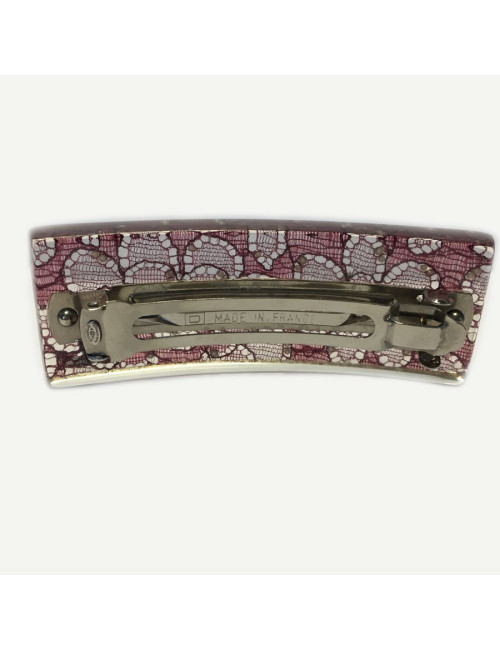 Barrette hair CHANEL inclusion of pink lace and Pearly beads