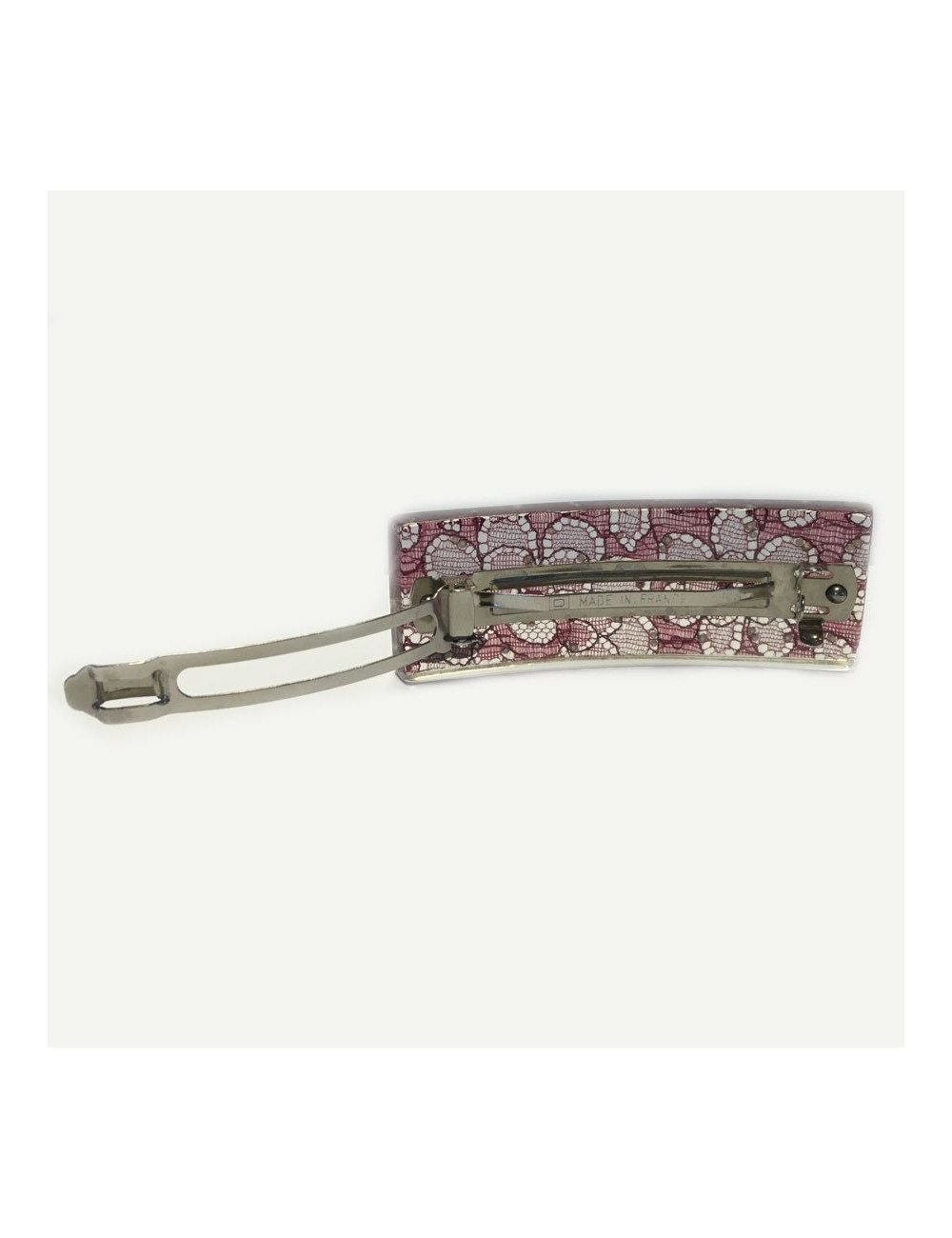 Barrette hair CHANEL inclusion of pink lace and Pearly beads