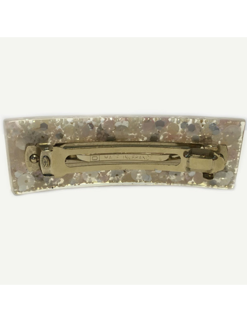 Barrette à cheveux CHANEL inclusions de perles nacrées et éclats dorés
