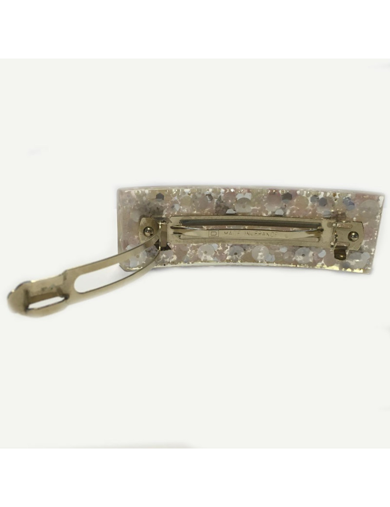Barrette à cheveux CHANEL inclusions de perles nacrées et éclats dorés