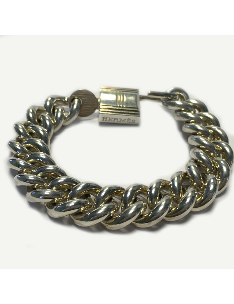 Bracelet "Evasion" HERMES argent massif