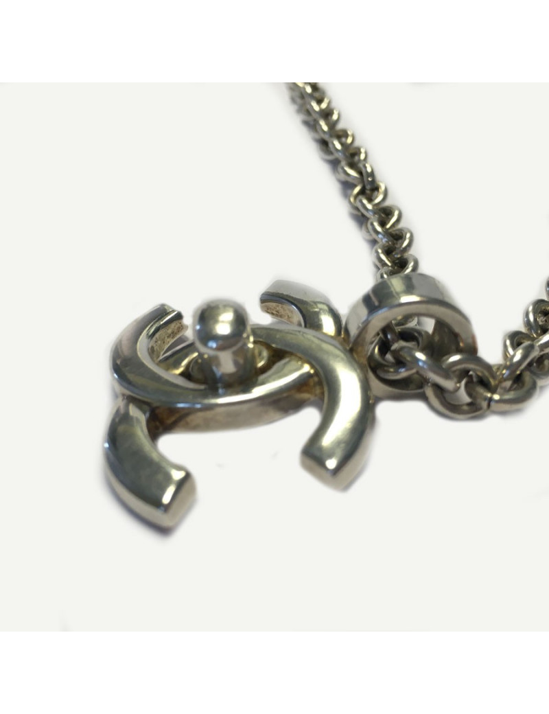 Collier CHANEL plaqué argent