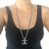 Silver plated CHANEL necklace