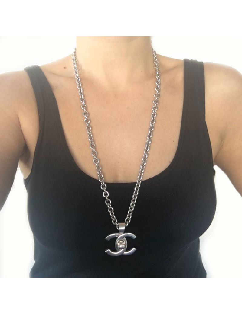 Collier CHANEL plaqué argent