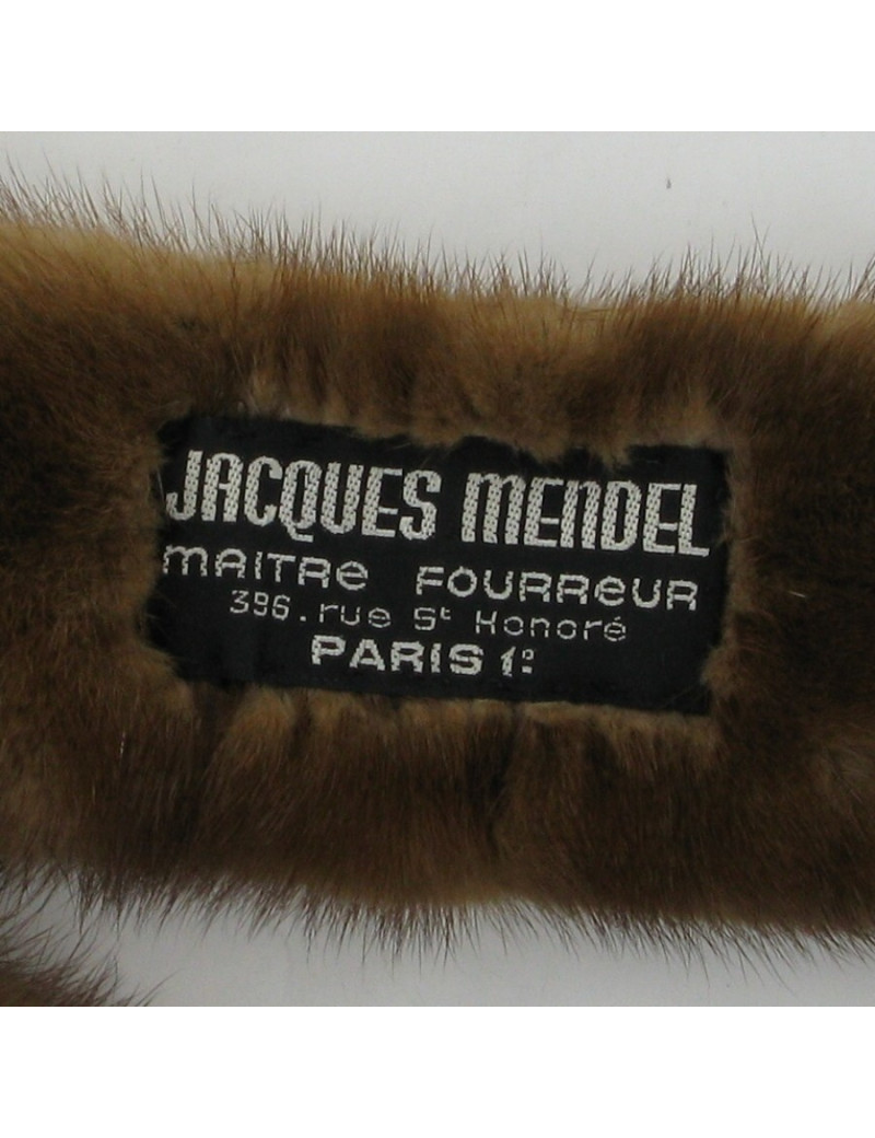 Col en fourrure Jacques MENDEL