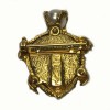 YVES SAINT LAURENT turtle brooch in gilded metal