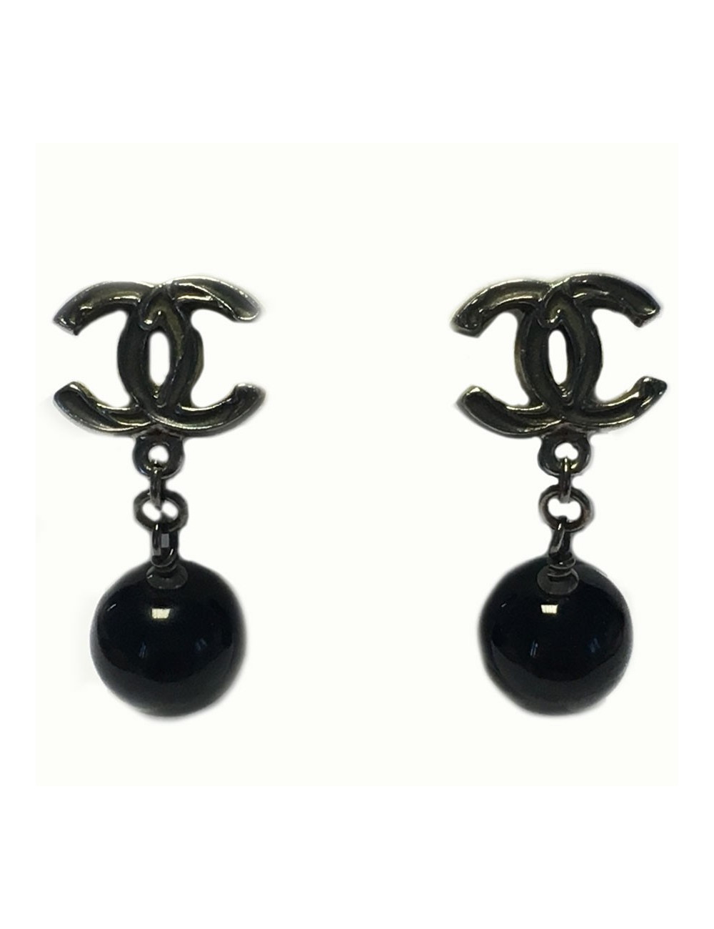 Boucles d'oreille clous CHANEL pendants