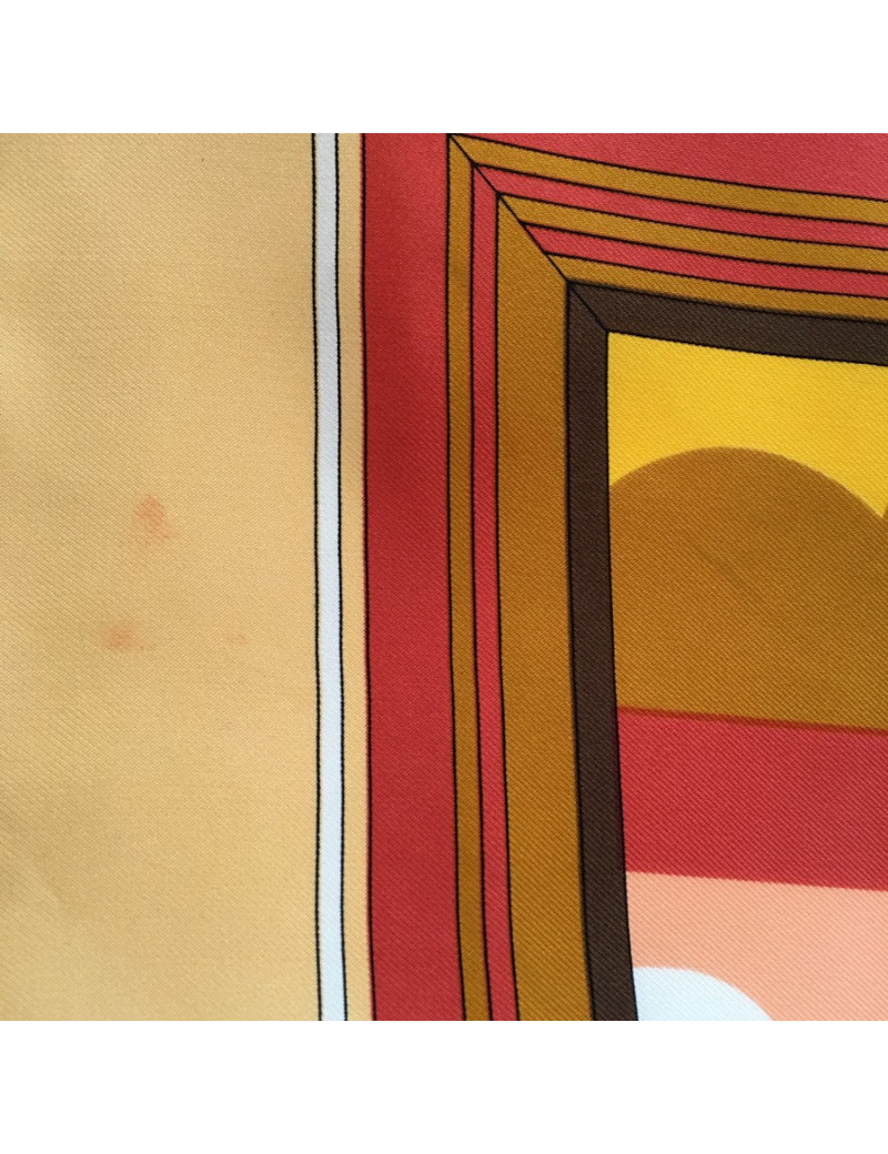 Carré de soie CÉLINE  "Paris" jaune