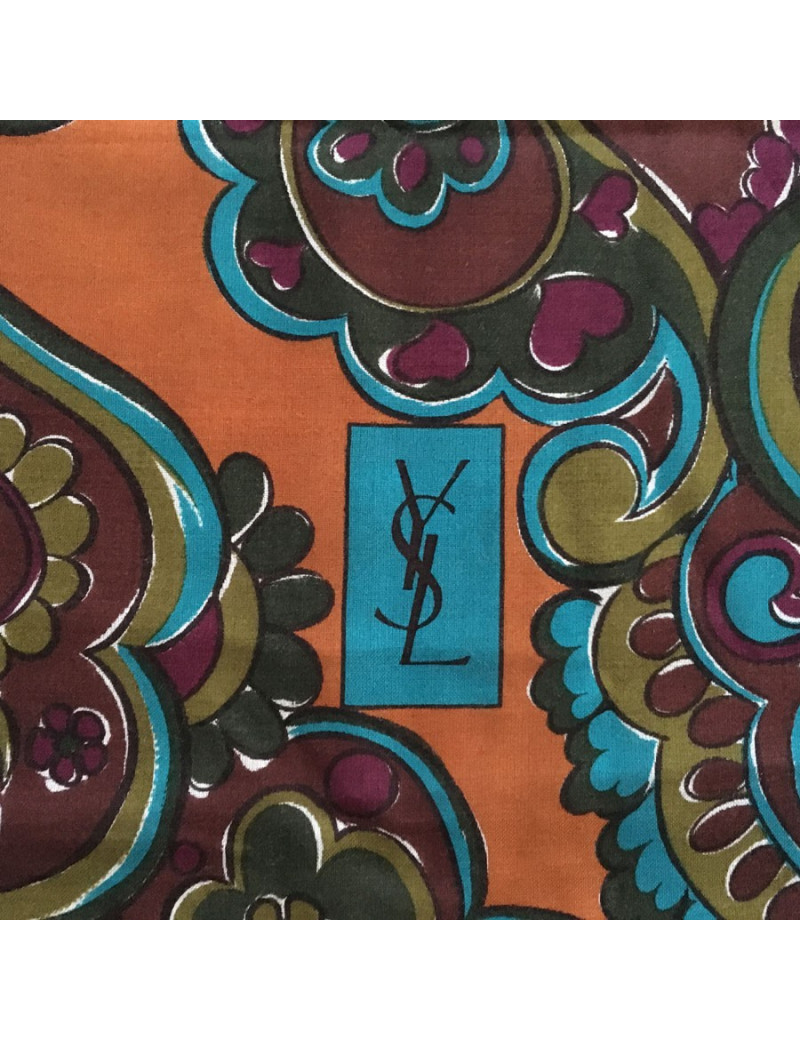 YVES SAINT LAURENT wool and silk shawl