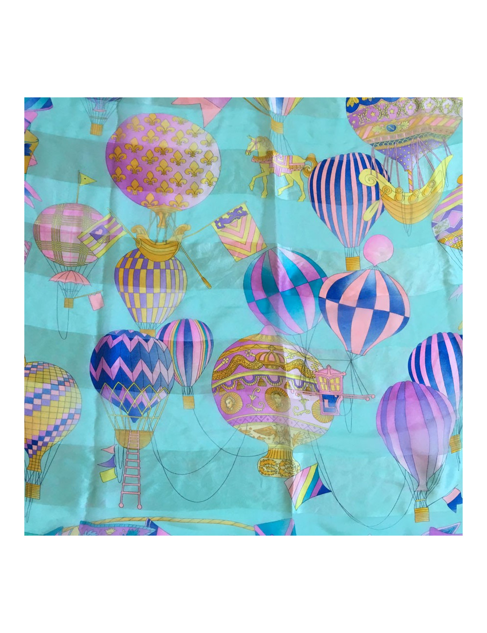  Foulard LEONARD en soie verte