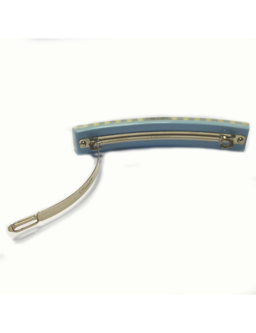 Barrette CHANEL bleu et or