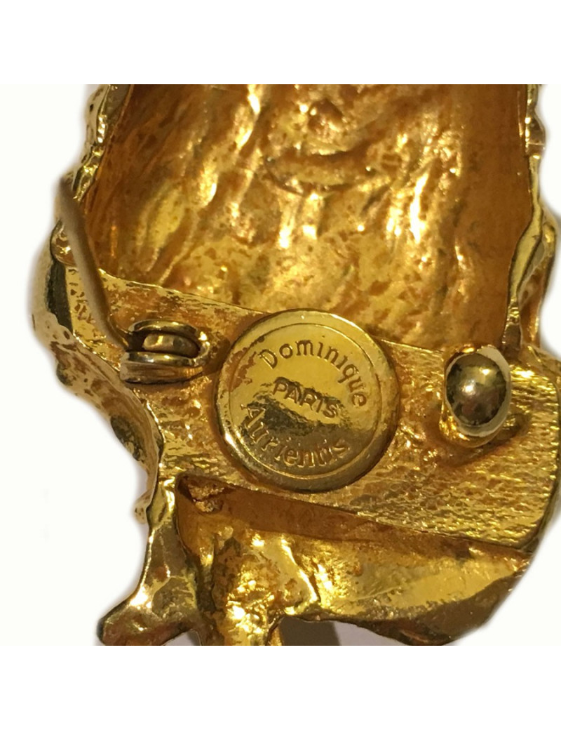 Broche DOMINIQUE AURIENTIS pomme de pin dorée