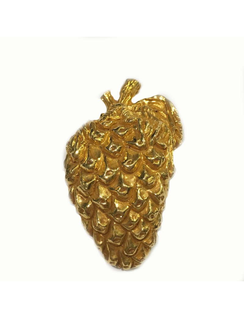 Broche "pomme de pin DOMINIQUE AURIENTIS  dorée