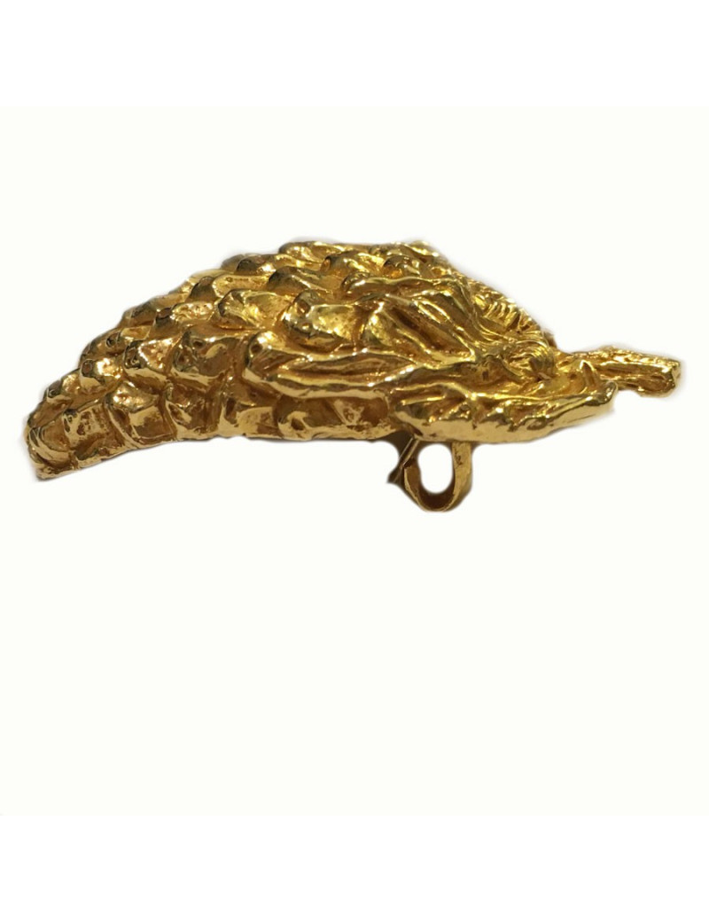 Broche "pomme de pin DOMINIQUE AURIENTIS  dorée